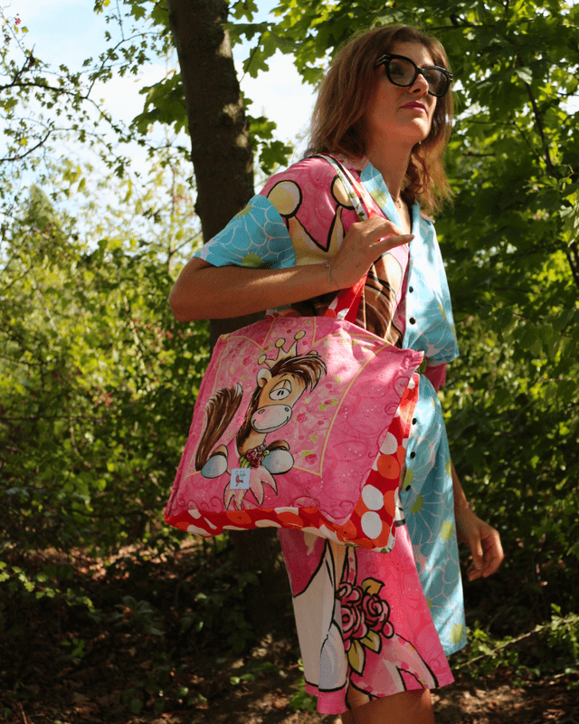 🌸🐭 Sac cabas Diddl rose – Pièce unique 🐭🌸