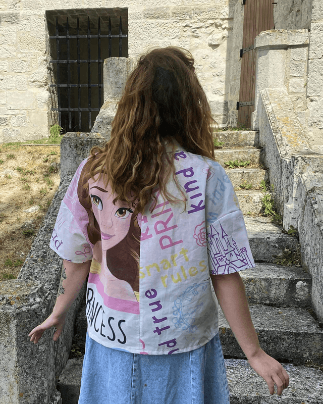 Chemise Upcyclée – Raiponce & Belle – Taille 34 Unisexe 