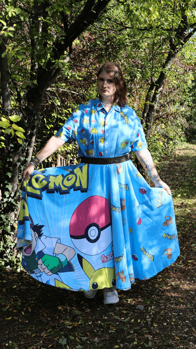 🌟 Jupe Soleil Pokémon – Pièce Unique - Taille XL🌟