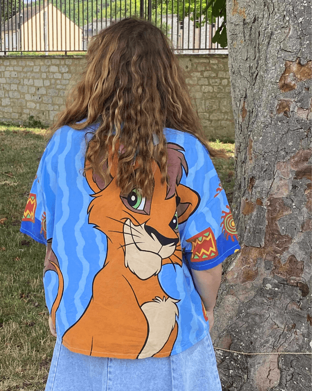 Chemise Upcyclée – Le Roi Lion 2 & Kovu – Taille 40 Unisexe 