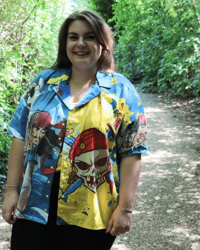 Chemise Upcyclée Oversize – Jack Sparrow – Taille 44 Unisexe