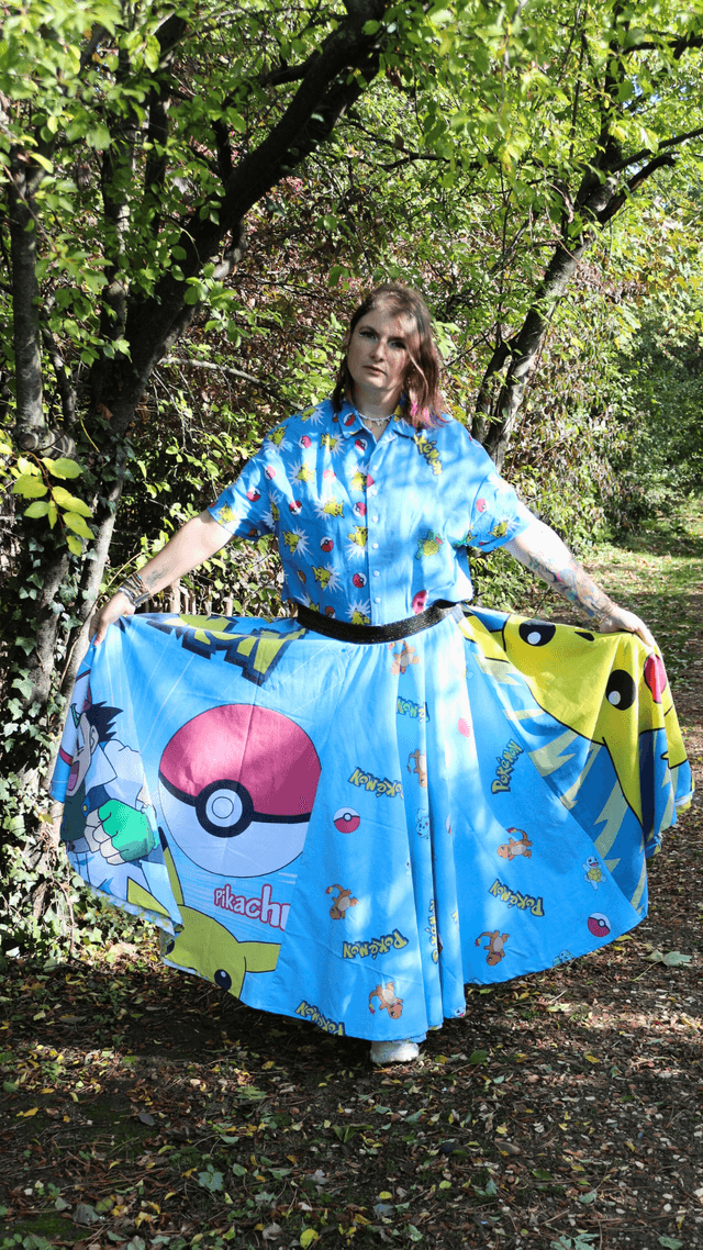 🌟 Jupe Soleil Pokémon – Pièce Unique - Taille XL🌟