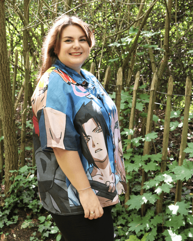 Chemise Upcyclée Oversize – Naruto – Taille 50 Unisexe 