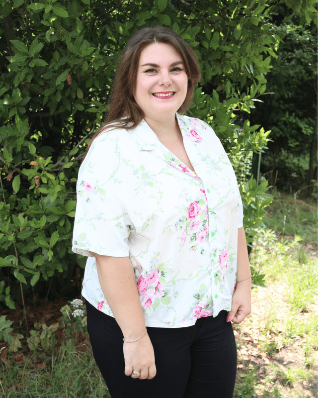  Chemise Oversize Unisexe – Fleurs Vintage – Taille 40 – Pièce Unique