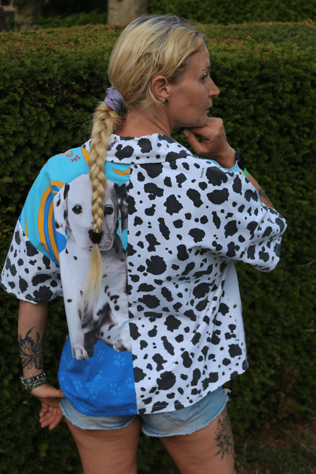 Chemise unique en tissus recyclé disney 101 Dalmatiens film Taille 34 Oversize