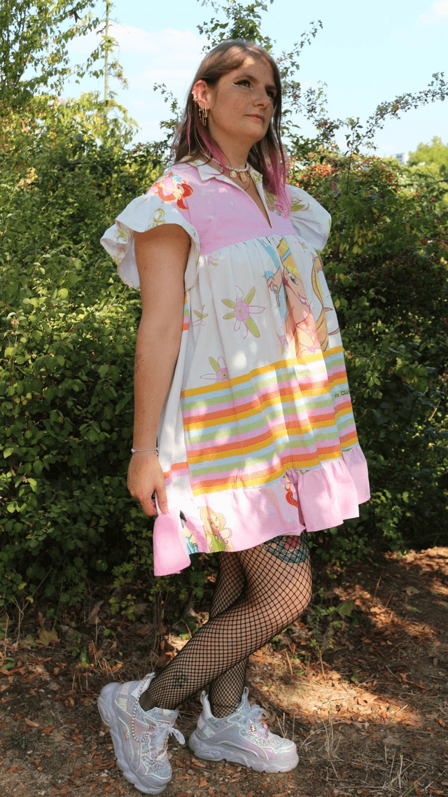 🌟 Robe Winx oversize en coton upcyclé – Taille 40 🌟