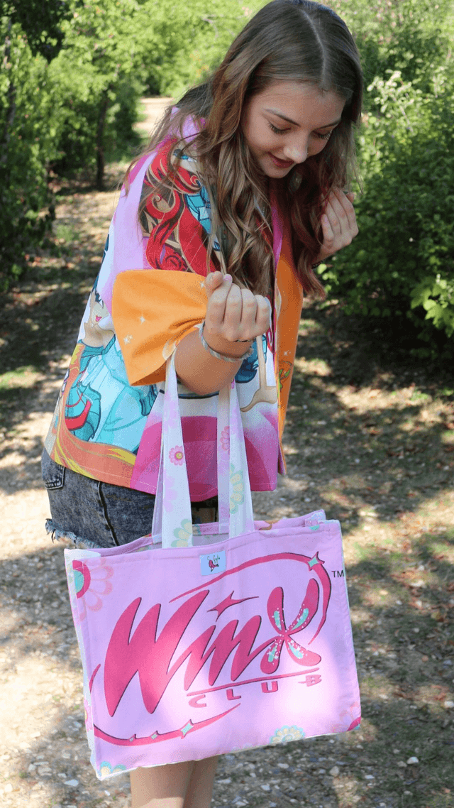 🌸 Sac cabas Winx Club – Pièces uniques en coton recyclé 🌸