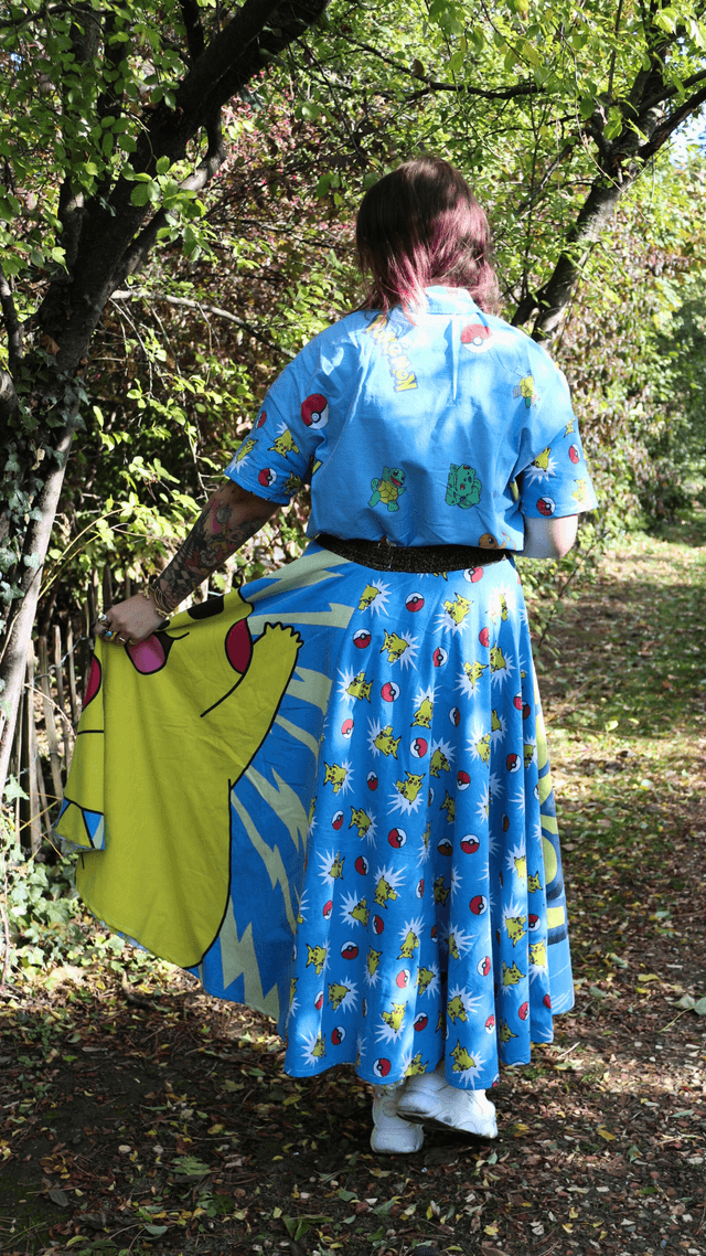 🌟 Jupe Soleil Pokémon – Pièce Unique - Taille XL🌟