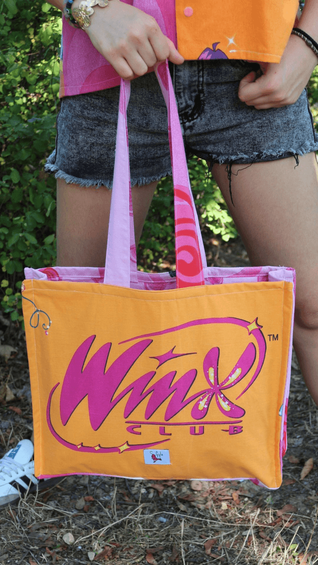 🌸 Sac cabas Winx Club – Pièces uniques en coton recyclé 🌸