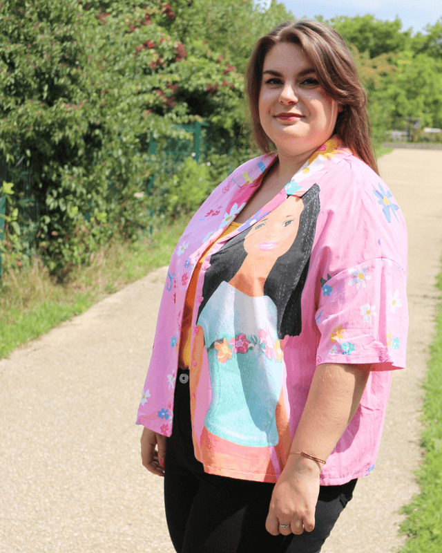 Chemise Oversize Unisexe – Barbie Vintage – Taille 46 – Pièce Unique