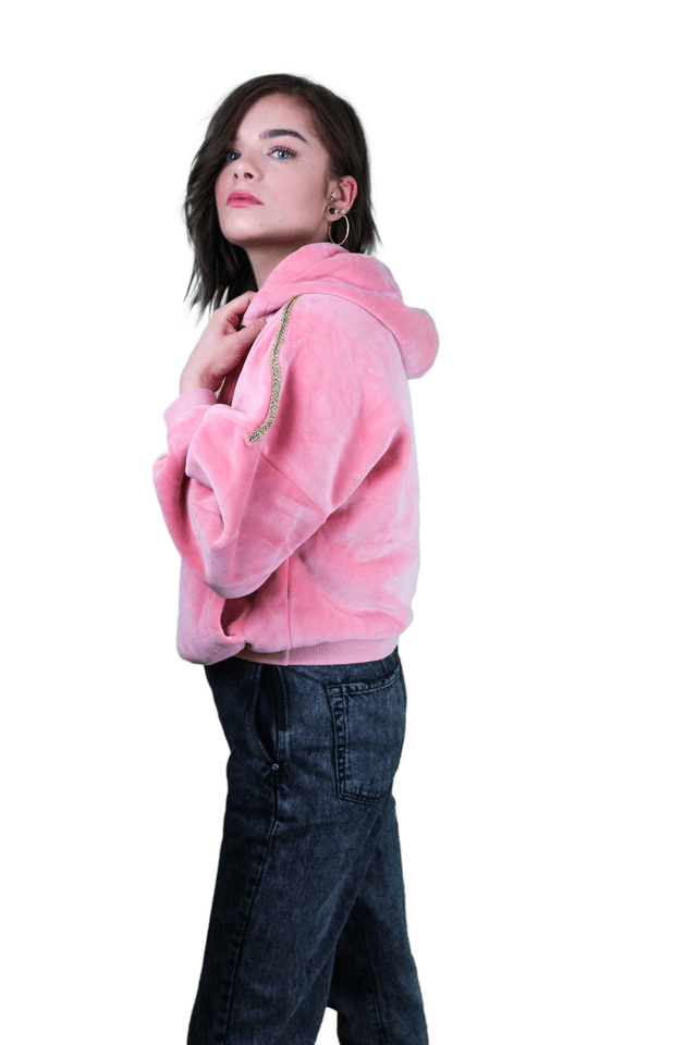 Sweat Pull à Capuche Over Size à Capuche Hanya Rose Pastel On ne rencontre pas une fille comme ça à chaque dynastie !