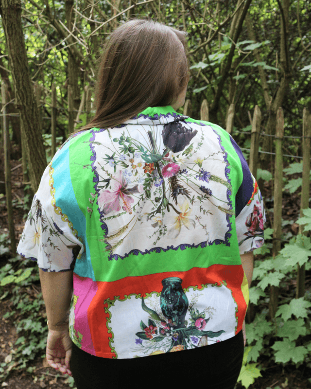 Chemise Oversize Unisexe – Bouquets de Fleurs – Taille 42 – Pièce Unique