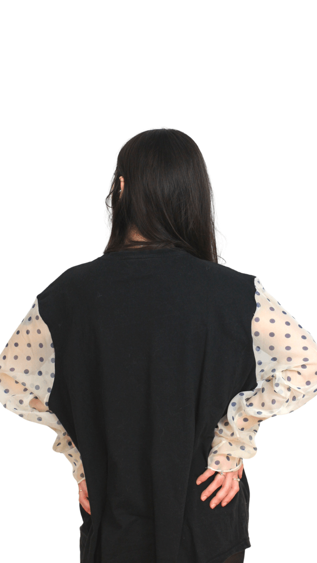 T-shirt à Manches Longues Upcyclé Taille XL Batman En Danger