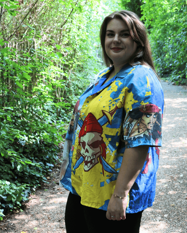 Chemise Upcyclée Oversize – Jack Sparrow – Taille 44 Unisexe