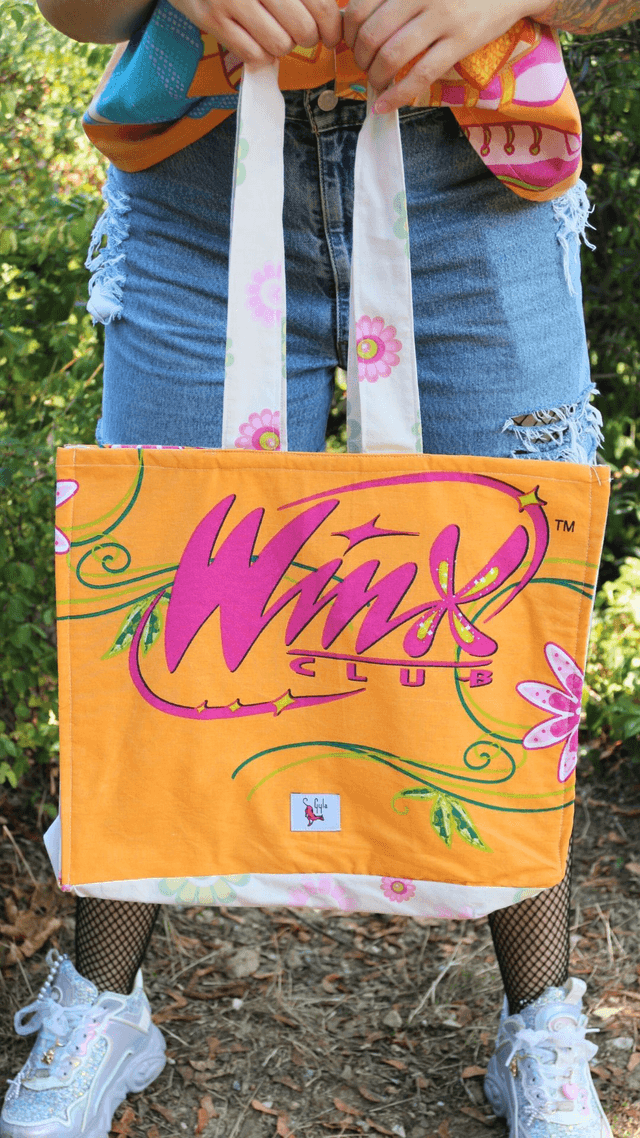 🌸 Sac cabas Winx Club – Pièces uniques en coton recyclé 🌸
