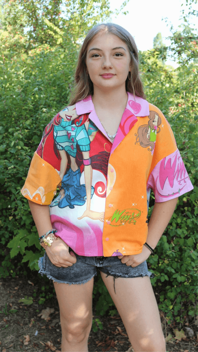 ✨ Chemise unisexe Winx Club – Taille 38 oversize ✨